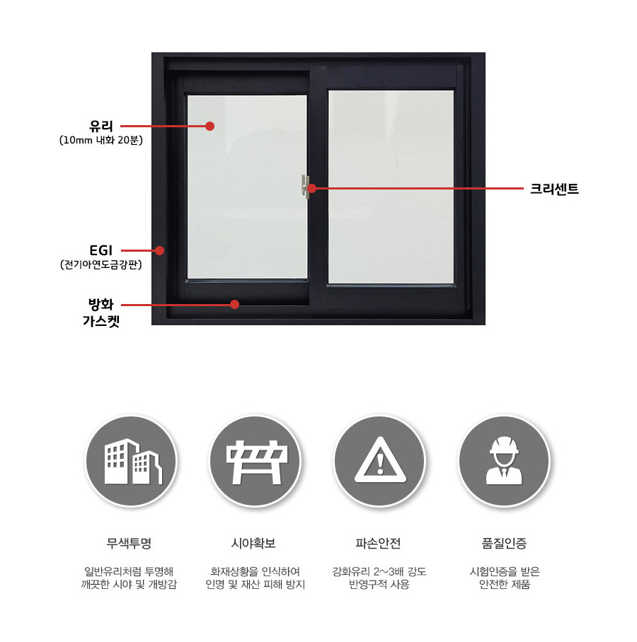 방화유리창 이미지